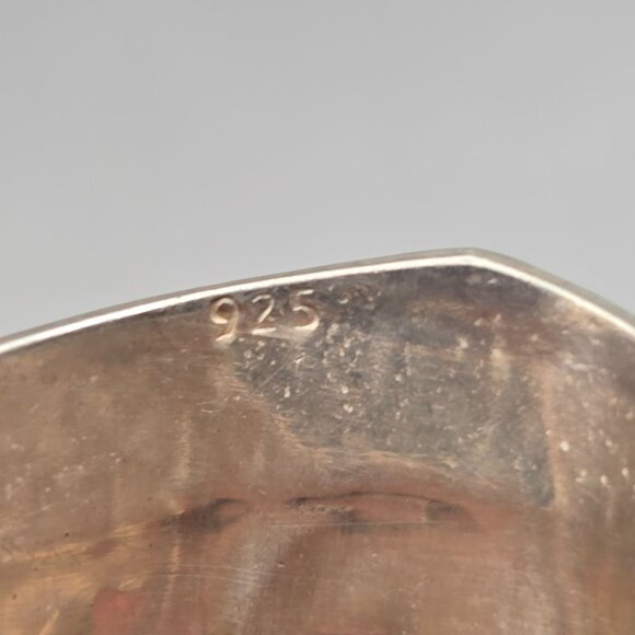 VTG Sterling Silver 925 Baltic Amber Ring Size 13.5 Wide Band Turkish Style 3.95 - Picture 5 of 10